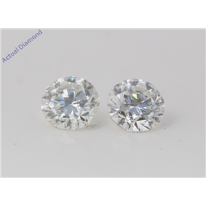 A Pair of Round Cut Loose Diamonds (4.01 Ct, H Color, SI1 Clarity)