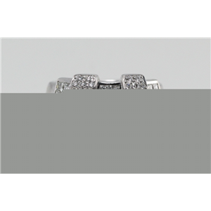 18k White Gold Round & princess cut diamond half eternity style exclusive wedding ring (1.17 Ct G & G ,VS)