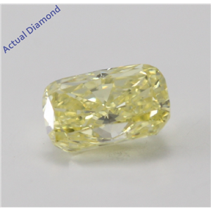 Cushion Cut Loose Diamond (0.55 Ct, Natural Fancy Intense Yellow, VS2) GIA Certified