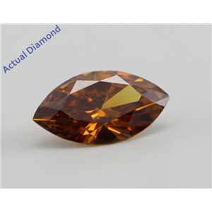 Marquise Cut Loose Diamond (0.63 Ct, Natural Fancy Deep Brownish Yellowish Orange, VS2) GIA Certified