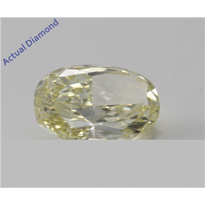 Oval Cut Loose Diamond (0.76 Ct, Natural Fancy Light Yellow, VS1) GIA Certified