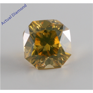 Radiant Cut Loose Diamond (1.71 Ct, Natural Fancy Deep Brownish Yellow, SI2) GIA Certified