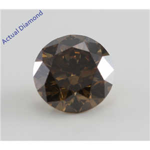 Round Cut Loose Diamond (2.14 Ct, Natural Fancy Dark Yellowish Brown, SI2) GIA Certified