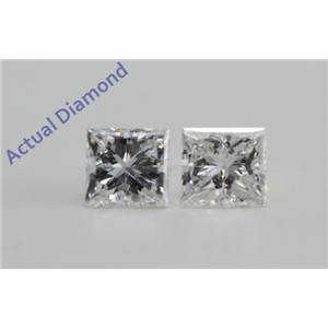 A Pair of Princess Cut Loose Diamonds (0.91 ct Ct, F Color, VS1 Clarity)