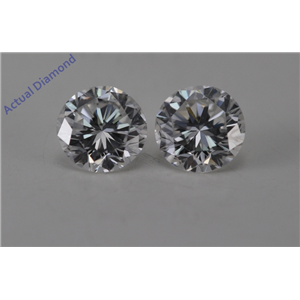A Pair of Round Cut Loose Diamonds (1.07 Ct, E Color, VVS1-VS2 Clarity) GIA Certified