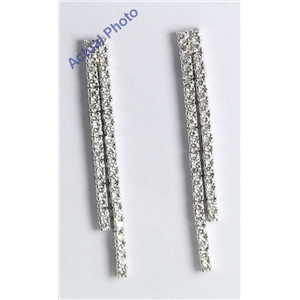 18k White Gold Round Cut Diamond Pave Earrings (0.79 Ct, G Color, VS Clarity)