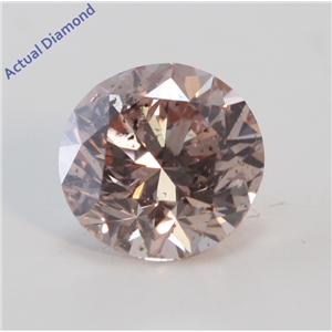 Round Cut Loose Diamond (1.03 Ct, Natural Fancy Brown Pink Color, I1 Clarity) GIA Certified