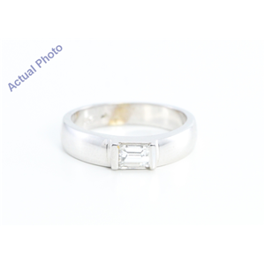 Classic Solitaire Emerald Cut Diamond Engagement Ring