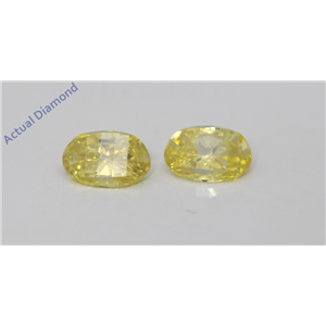 A Pair of Oval Millennial Sunrise Limited Edition Cut Loose Diamonds 0.82 Ct,Yellow Color,VS Clarity