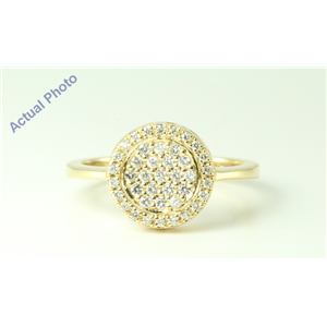 14k Yellow Gold Round Diamond Victorian style scroll sided bezel anniversary ring(0.37ct, F, VS1)