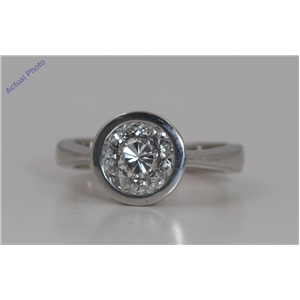 18k White Gold Round Invisible Setting Medici shape exclusive illusion set diamond ring (1.01 Ct, G , VVS )