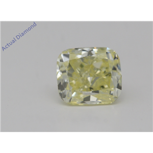 Cushion Cut Loose Diamond 0.55 Ct,Natural Fancy Intense Yellow Color,VVS2 Clarity IGL Certified