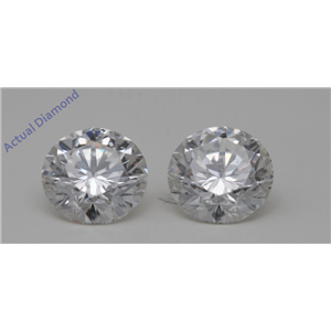 A Pair of Round Cut Loose Diamonds (2.45 Ct,G Color,VS2-SI1(Clarity Enhanced) Clarity) IGL Certified