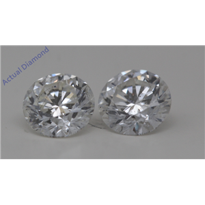 A Pair of Round Cut Loose Diamonds (1.03 Ct,F-g Color,SI2-SI3(Clarity Enhanced) Clarity)