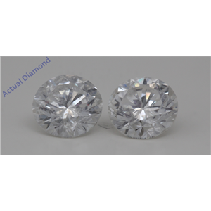 A Pair of Round Loose Diamonds (3.19 Ct,E Color,SI2(Clarity Enhanced,laser Drilled) Clarity) IGL Certified