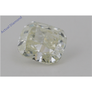 Cushion Cut Loose Diamond (1.09 Ct,Natural Fancy Light Yellow Color,VS2 Clarity) AIG Certified