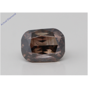 Cushion Cut Loose Diamond (1 Ct,Natural Fancy Dark Brown Color,SI1 Clarity) GIA Certified
