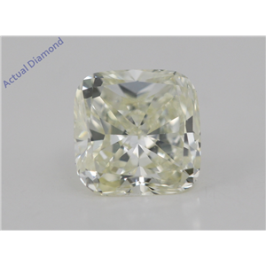 Cushion Cut Loose Diamond (0.91 Ct,Natural Fancy Yellow Color,VVS2 Clarity) AIG Certified