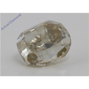 Cushion Cut Loose Diamond (3.01 Ct,Natural Fancy Light Brownish Yellow Color,VS2 Clarity) AIG Certified