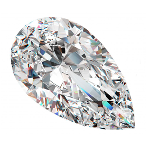 Pear Cut Loose Diamond (0.74 Ct, I, I1(Clarity Enhanced))