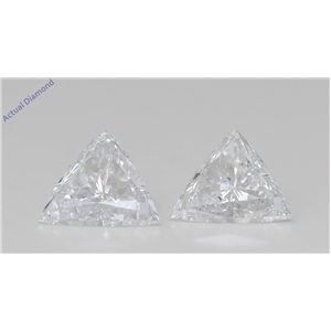 A Pair Of Triangle Cut Loose Diamonds (2.05 Ct,D-E Color,Si1-Si2 Clarity) Gia Certified