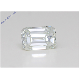 Emerald Cut Loose Diamond (0.59 Ct,Very Light Green Color,Vs2 Clarity) Gia Certified
