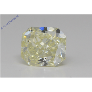 Radiant Cut Loose Diamond (1.36 Ct,Fancy Light Yellow Color,Si1 Clarity) Gia Certified