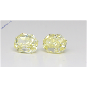 A Pair Of Radiant Cut Loose Diamonds (1.79 Ct,Fancy Yellow Color,Vs1 Clarity) Gia Certified