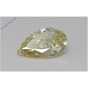 Pear Cut Loose Diamond (0.91 Ct,Natural Fancy Brownish Greenish Yellow Color,Si2 Clarity) Gia Certified