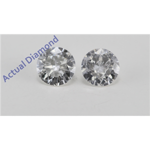 A Pair of Round Cut Loose Diamonds (0.38 Ct, F Color, I1 Clarity)
