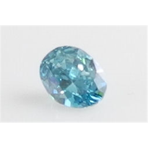Oval Cut Loose Diamond (1 Ct, Ocean Blue(Color Irradiated) ,SI1(Clarity Enhanced))  