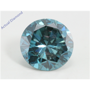 Round Loose Diamond (1.26 Ct, Fancy Intence Blue(Irradiated) Color, Vs2(clarity Enhanced) Clarity) IGL