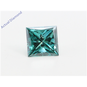 Princess Loose Diamond (0.75 Ct, Fancy Intence Blue(Irradiated) Color, Vs1(clarity Enhanced) Clarity) IGL