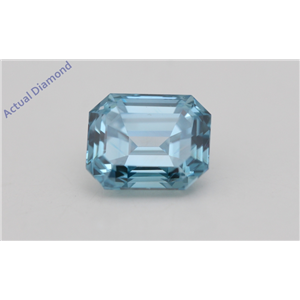 Emerald Loose Diamond (0.8 Ct,Fancy Intense Blue(Irradiated) Color,VS1(CLARITY ENHANCED) Clarity) IGL