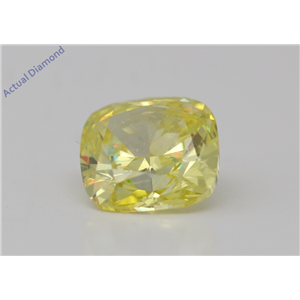 Cushion Loose Diamond (1.14 Ct,Fancy Intense Yellow(Color Enhanced) Color,Si1(Enhanced) Clarity) Igl