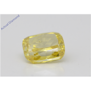 Cushion Loose Diamond (1.52 Ct,Fancy Intense Yellow(Color Enhanced) Color,Vs2(Enhanced) Clarity) Igl