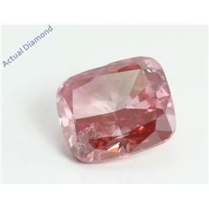 Cushion Cut Loose Diamond (2.02 Ct, Fancy Pinkish Purple(HPHT Color Treated) Color, I1 Clarity) IGL Certified