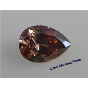 Pear Cut Loose Diamond (0.62 Ct, Fancy Deep Purple Pink(Hpht Color Treated) ,SI2)  