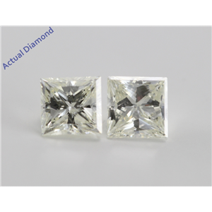 A Pair Of Princess Cut Loose Diamonds (1.83 Ct, K ,Vs2) IGL Certified