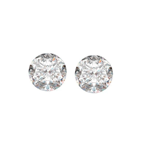A Pair of Round Cut Loose Diamonds (0.67 Ct, g-i ,I1(Laser-DrIlled))  
