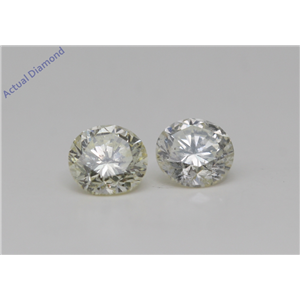 A Pair Of Round Cut Loose Diamonds (2.08 Ct, K ,Si3(Clarity Enhanced))