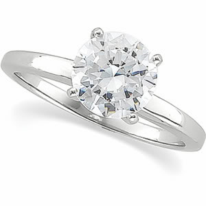 Round Diamond Solitaire Engagement Ring 14K White Gold (1.05 Ct, I Color, Vs1(Clarity Enhanced) Clarity) IGL Certified