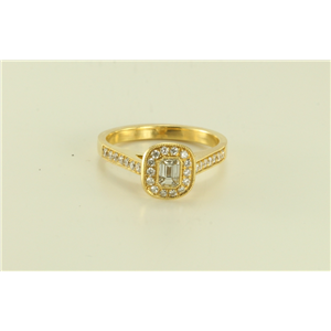 18k yellow gold Extremely chic classic antique style engagement ring (0.77 Ct G & G ,VS)