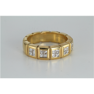 18k White Gold Princess Diamond Invisible Setting Six head wedding b& each set with 4 diamonds(0.62ct, G, VS)