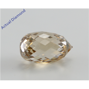 Briolette Cut Loose Diamond (3 Ct, Natural Fancy Brown Yellow, SI2) GIA Certified