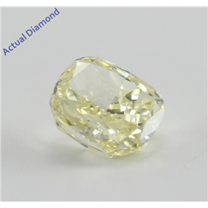 Cushion Cut Loose Diamond (0.59 Ct, Natural Fancy Yellow, VS1) GIA Certified