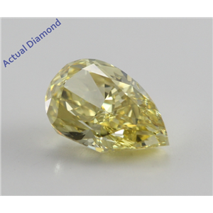 Pear Cut Loose Diamond (1.14 Ct, Natural Fancy Intense Yellow, SI1) GIA Certified