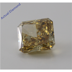 Radiant Cut Loose Diamond (1.44 Ct, Fancy Deep Brownish Yellow, VS1) GIA Certified