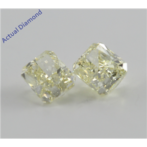 A Pair of Radiant Cut Loose Diamonds (1.08 Ct, Natural Fancy Light Yellow ,VS1)