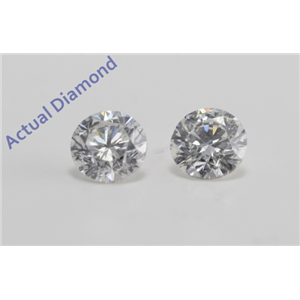 A Pair of Round Cut Loose Diamonds (1.02 ct Ct, H Color, SI2 Clarity)